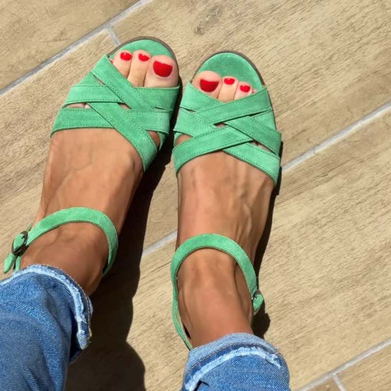 Women's Cut-Out Buckle Sandals