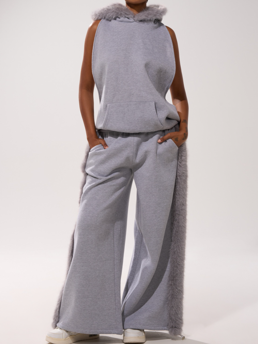 Plush Backless Sweat Set