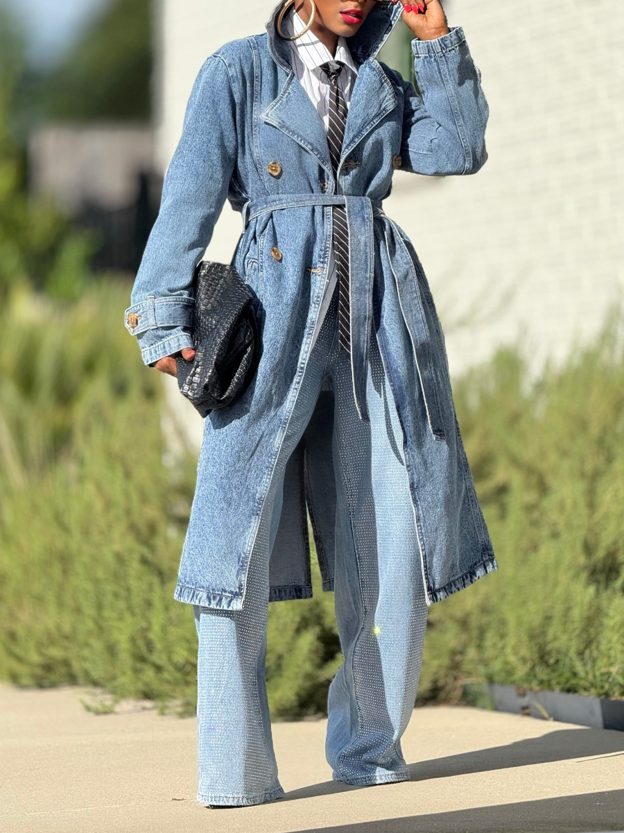 Tight Waist Denim Jacket