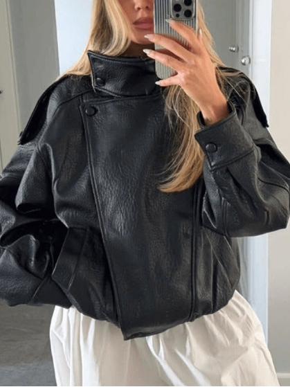 The Lucille Asymmetrical Leather Jacket