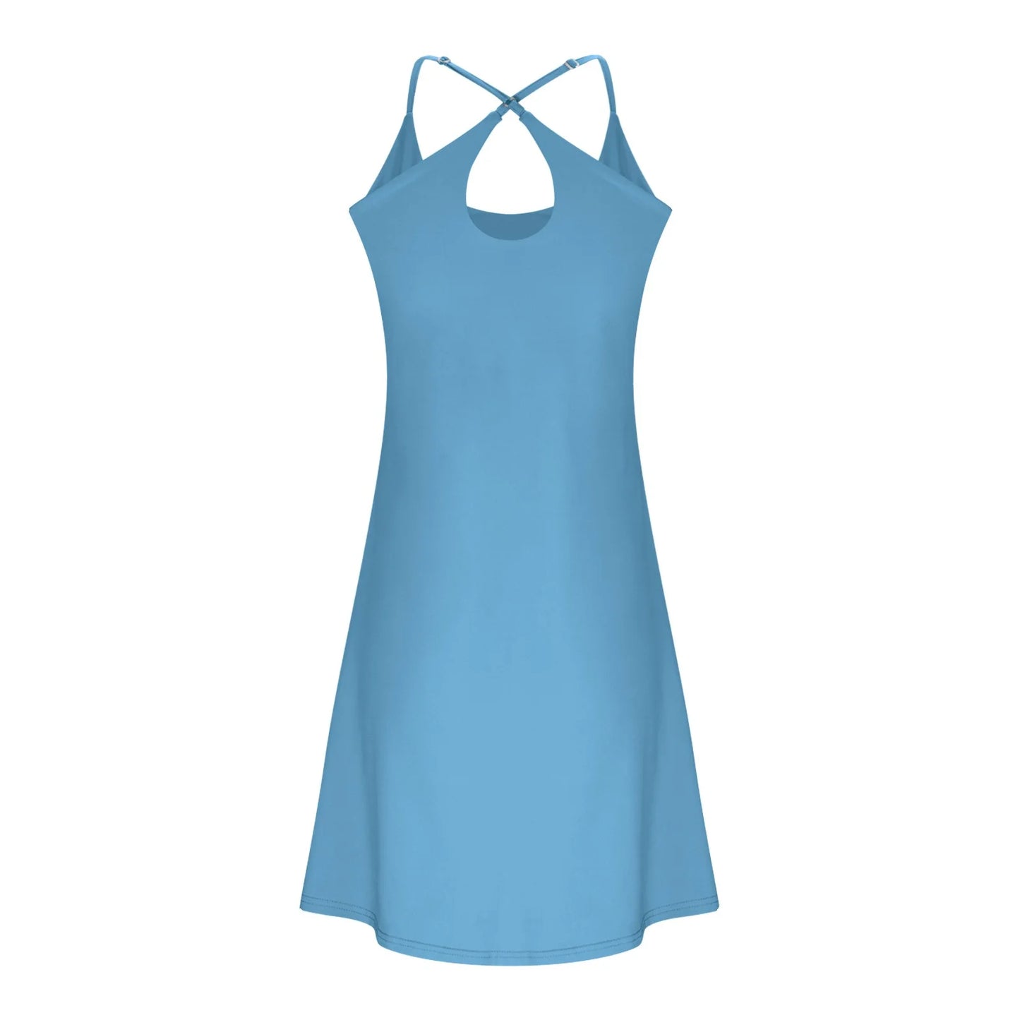 The Ultimate Tummy Control Active Dress, Backless Dress Built in Shorts