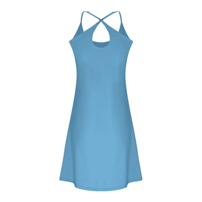 The Ultimate Tummy Control Active Dress, Backless Dress Built in Shorts