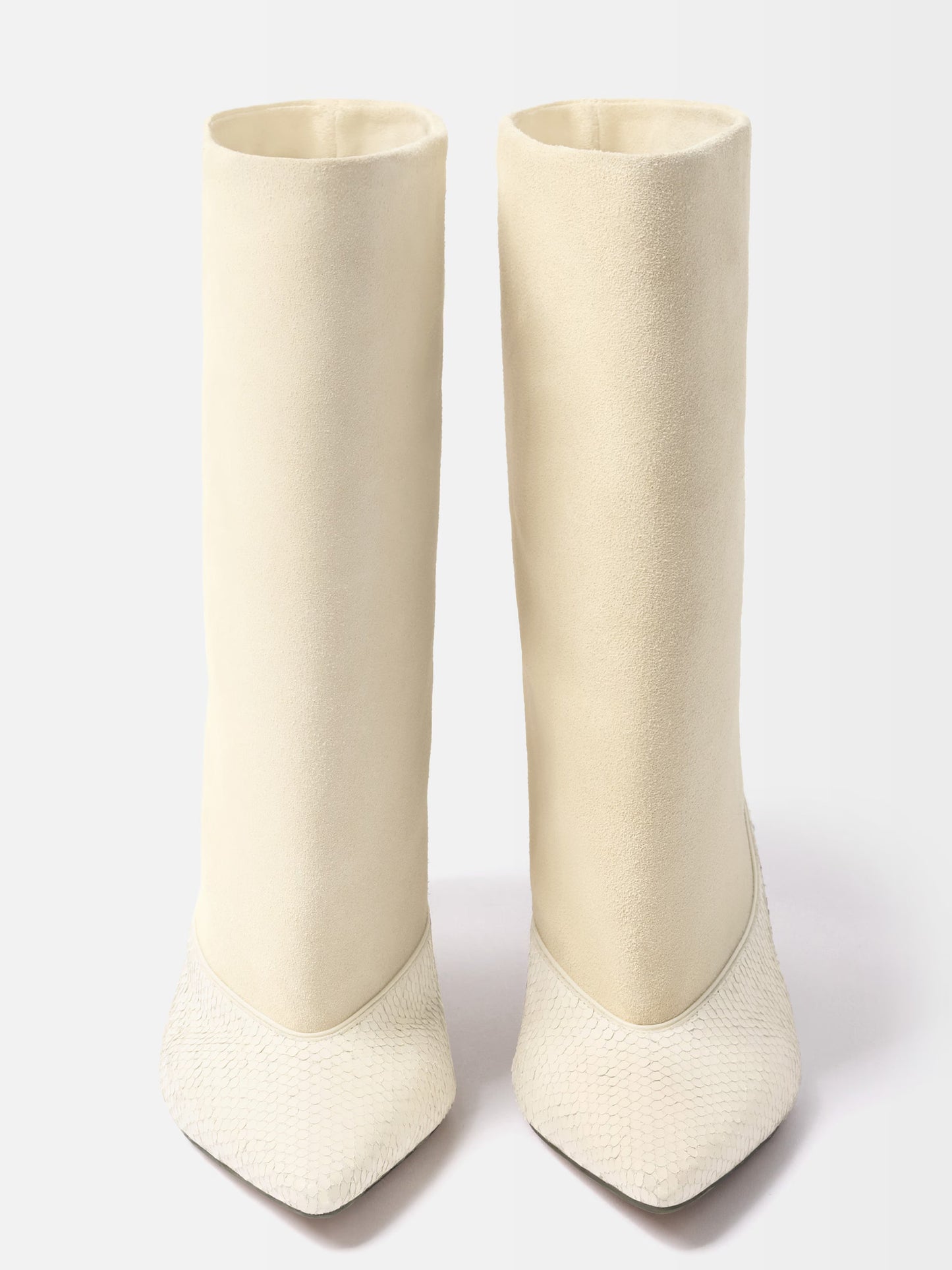 Light Lvory Wide Boots