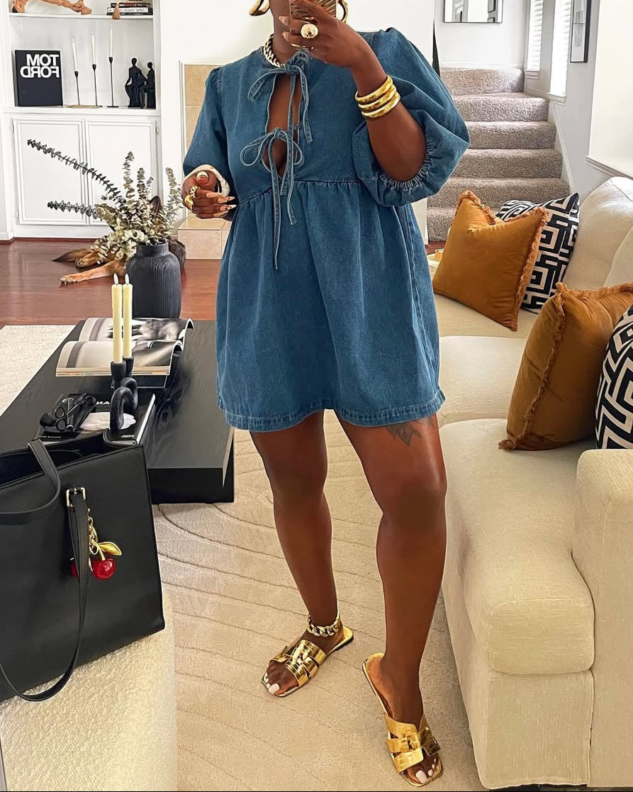 Playful And Cayutee Denim Dress