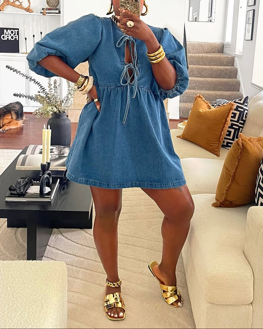 Playful And Cayutee Denim Dress