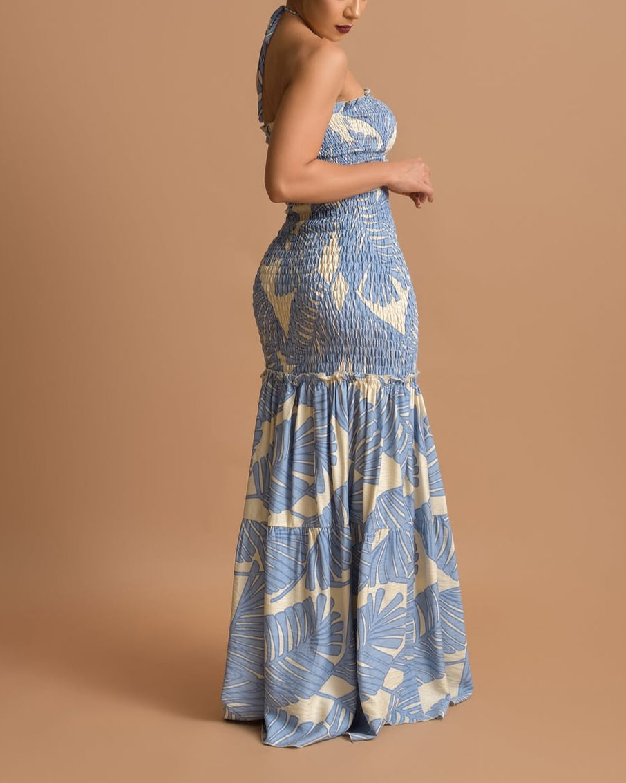 Katia Tropical Scrunch Maxi Dress