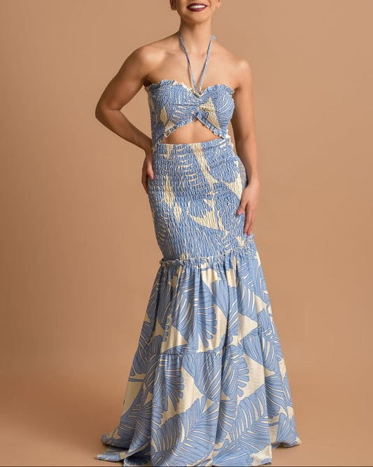 Katia Tropical Scrunch Maxi Dress