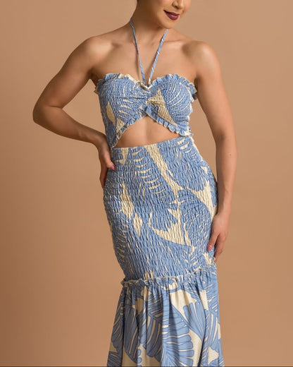 Katia Tropical Scrunch Maxi Dress