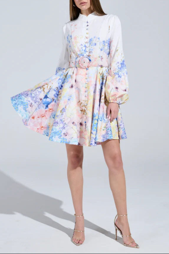 EXPENSIVE TASTE FLORAL MINI DRESS