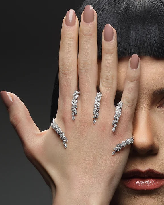 Zircon Claw Design Open Jewelry Bracelet Hand Decoration