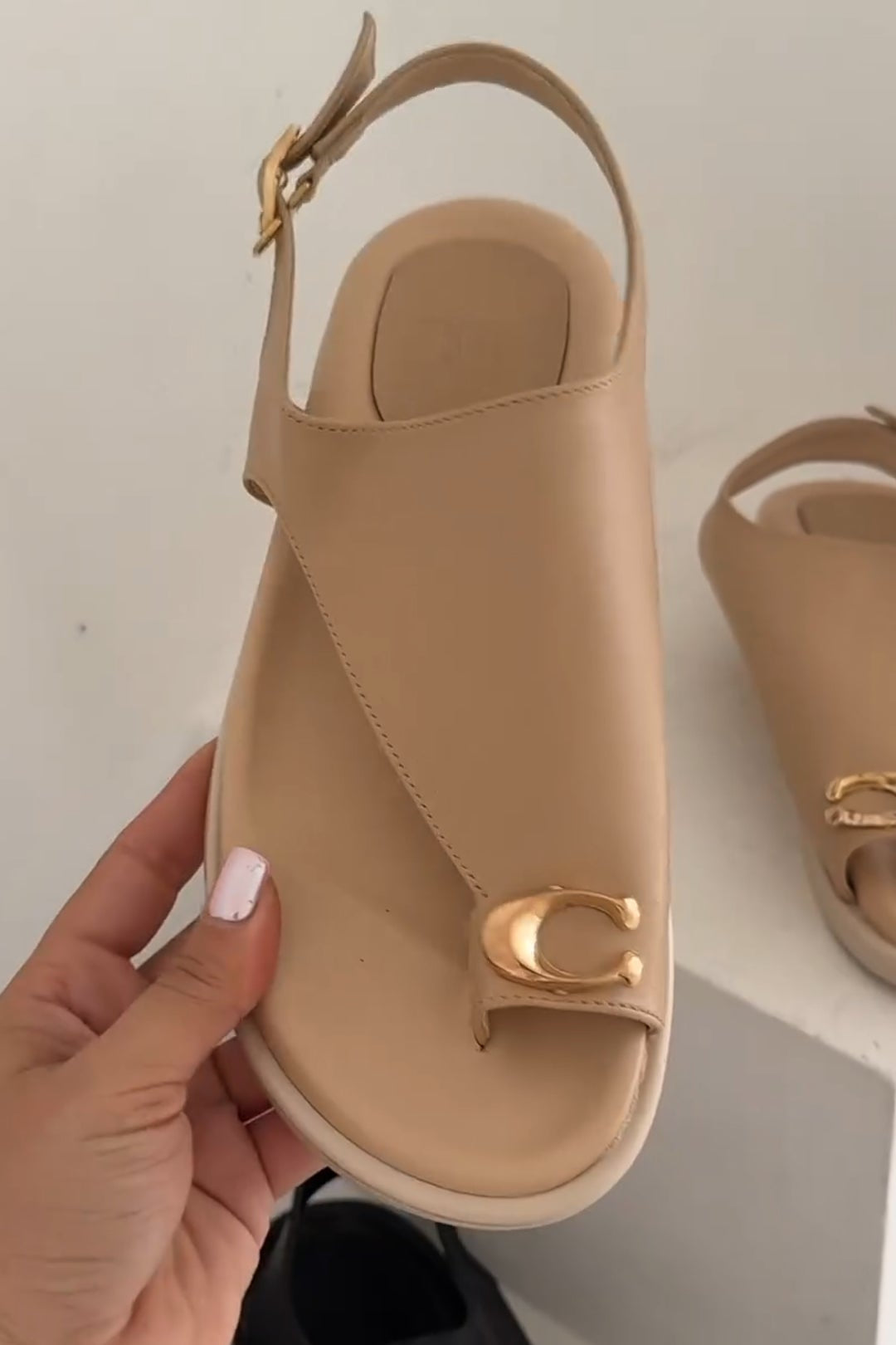 Chic Slip-On Sandals with Gold Horsebit Detail