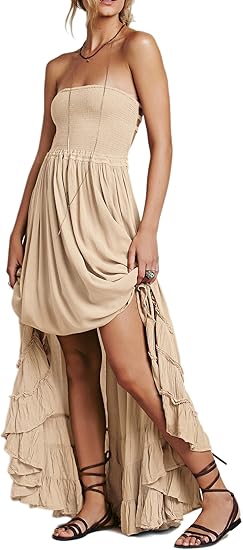 Women's Summer Boho Sexy Backless Long Dresses