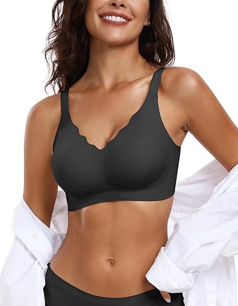 Womens Wireless Bras Push Up Support Full Coverage Bralettes No Underwire Bra Comfortable Everyday Seamless Tshirt Bras