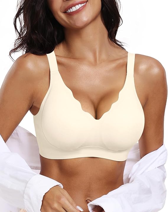 Womens Wireless Bras Push Up Support Full Coverage Bralettes No Underwire Bra Comfortable Everyday Seamless Tshirt Bras
