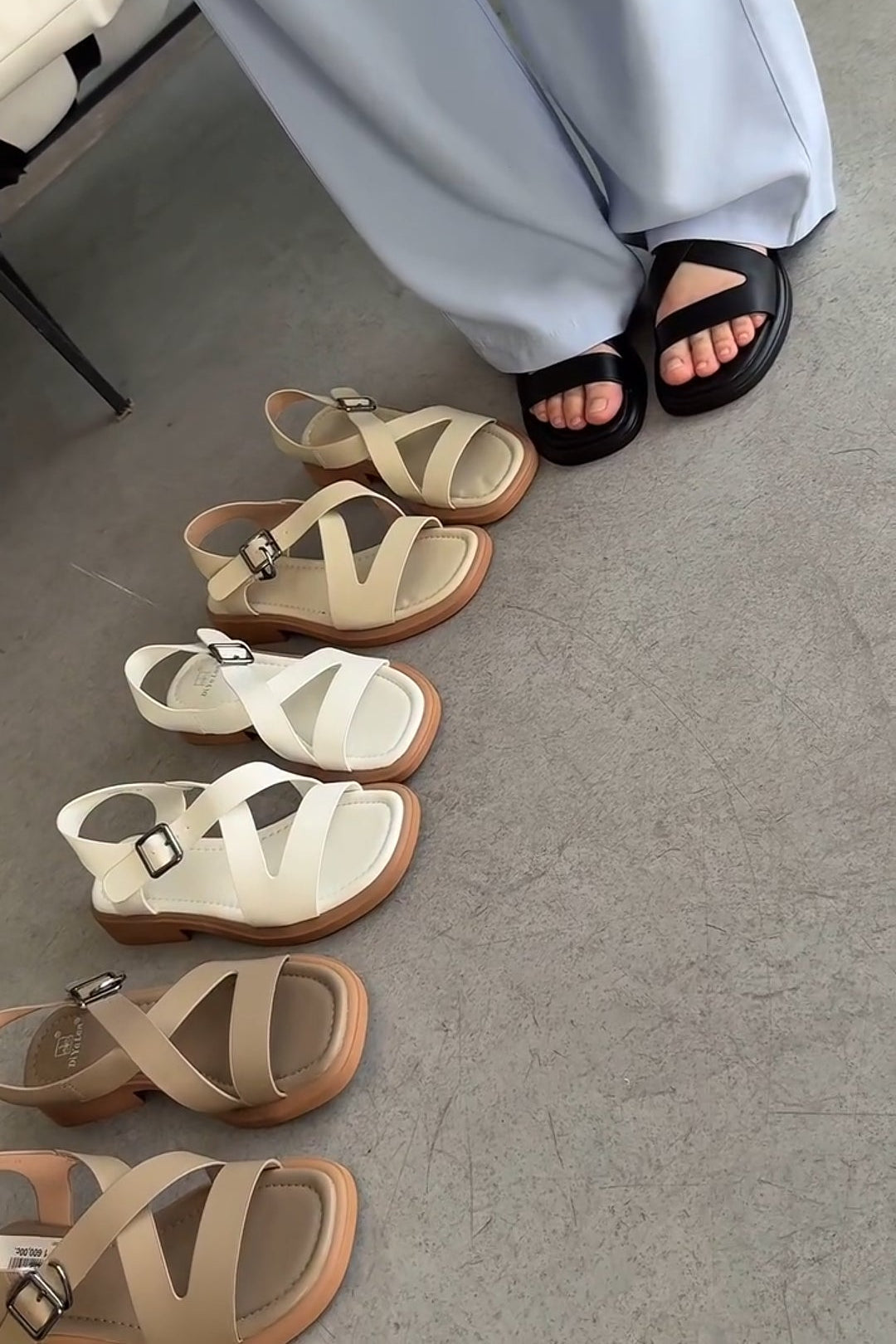 Astra Cross-Strap Comfort Sandals