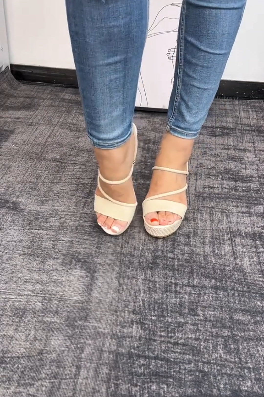 Wedge Heeled Strappy Sandals