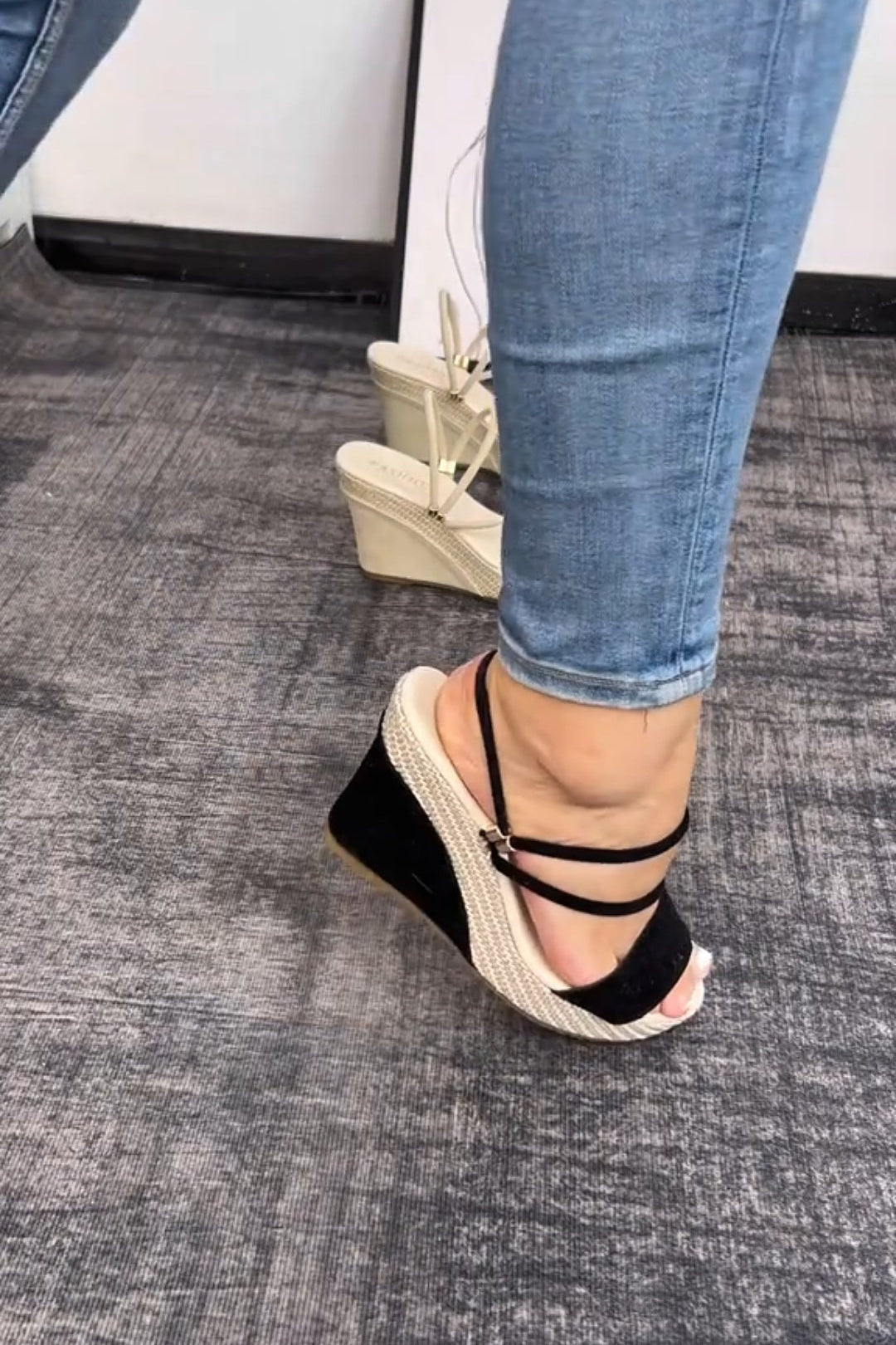 Wedge Heeled Strappy Sandals