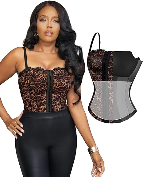 Shapewear Lace Detachable Strap Bustier Corset Tops
