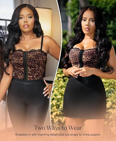 Shapewear Lace Detachable Strap Bustier Corset Tops