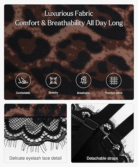 Shapewear Lace Detachable Strap Bustier Corset Tops