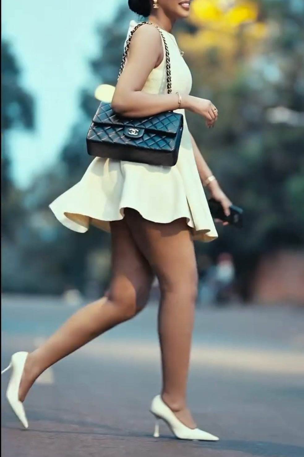 Mini Flared Tweed Dress