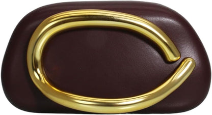 Trendy PU Leather Evening Clutch Chic Decor Handle