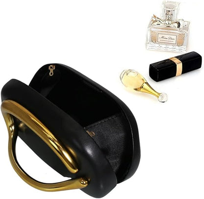 Trendy PU Leather Evening Clutch Chic Decor Handle