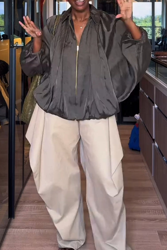 Trendy Olive Green Jacket