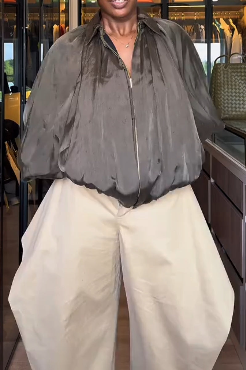 Trendy Olive Green Jacket