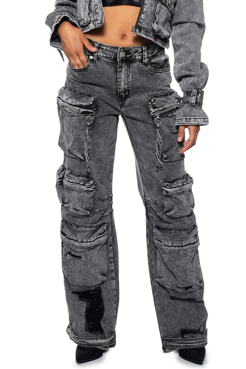 Something Wild Denim Cargo Pants