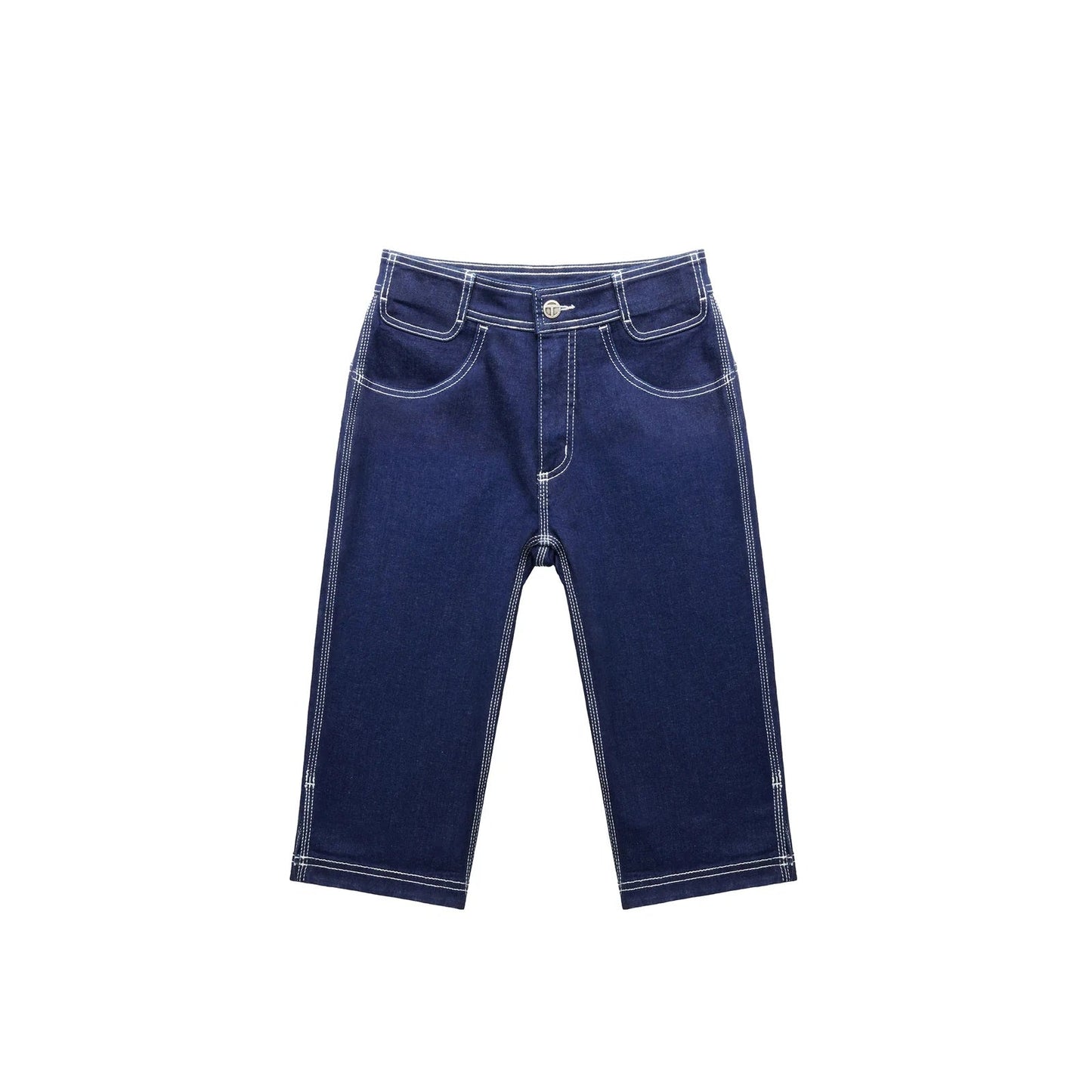 Raw Denim Skinny Capri Jeans