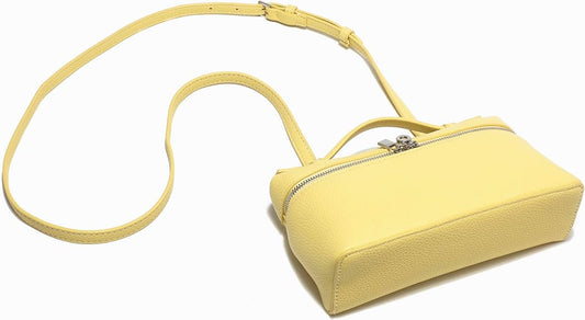 Crossbody Bag Small Top-Handle Pouch Leather Trendy Purse