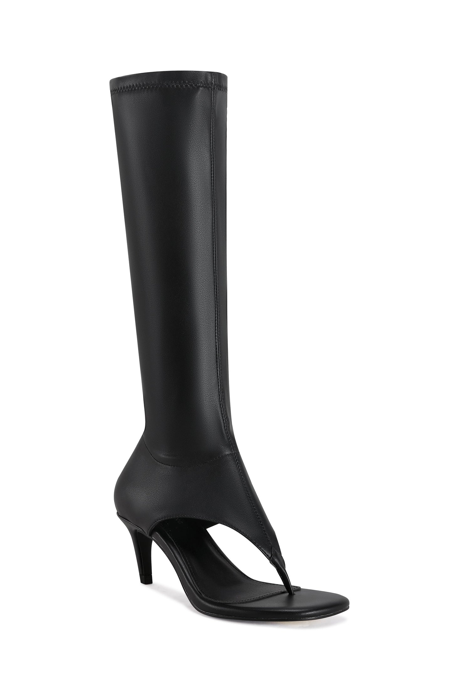 Black Stiletto Flip Flop Boot