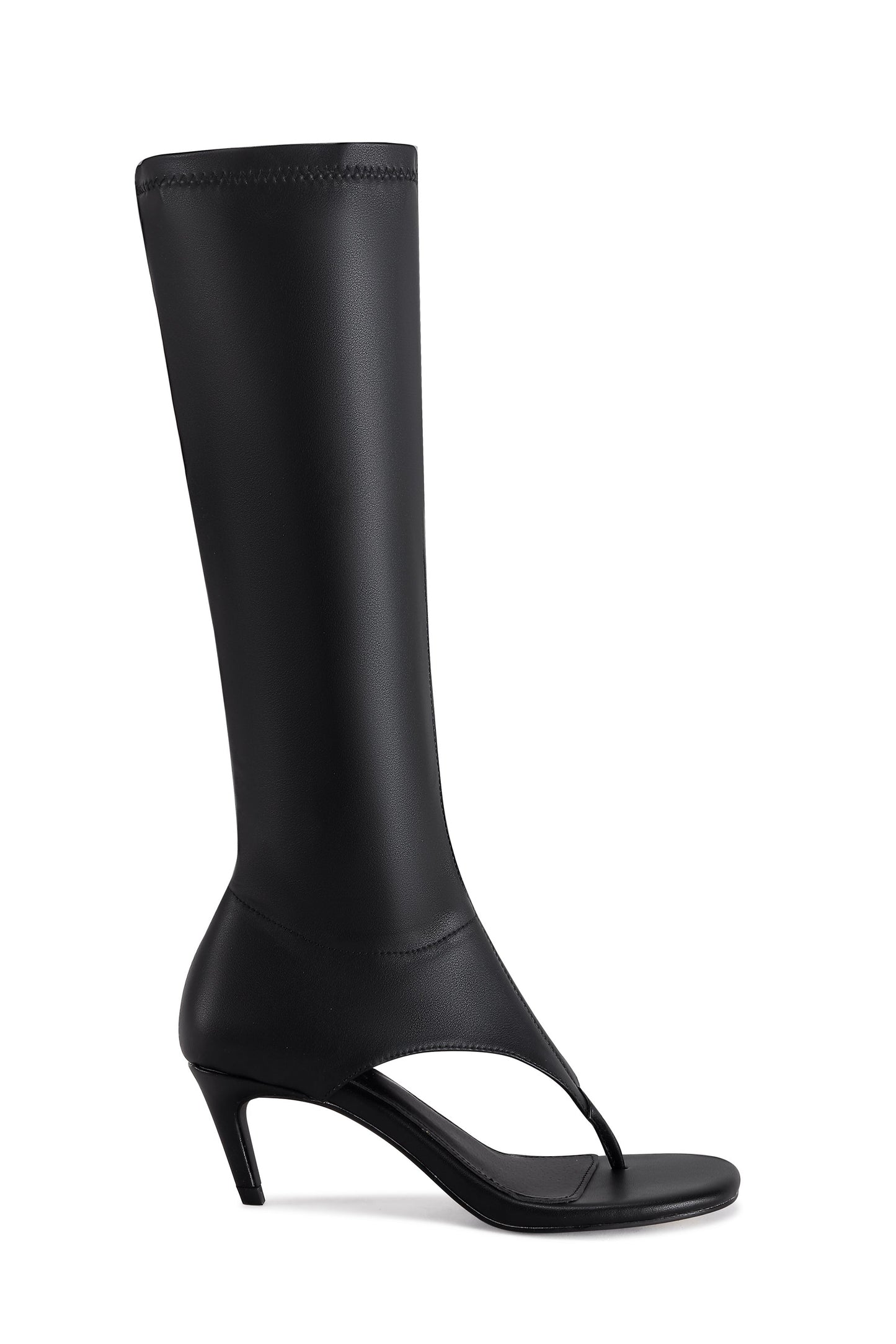 Black Stiletto Flip Flop Boot