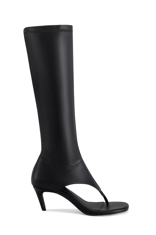 Black Stiletto Flip Flop Boot