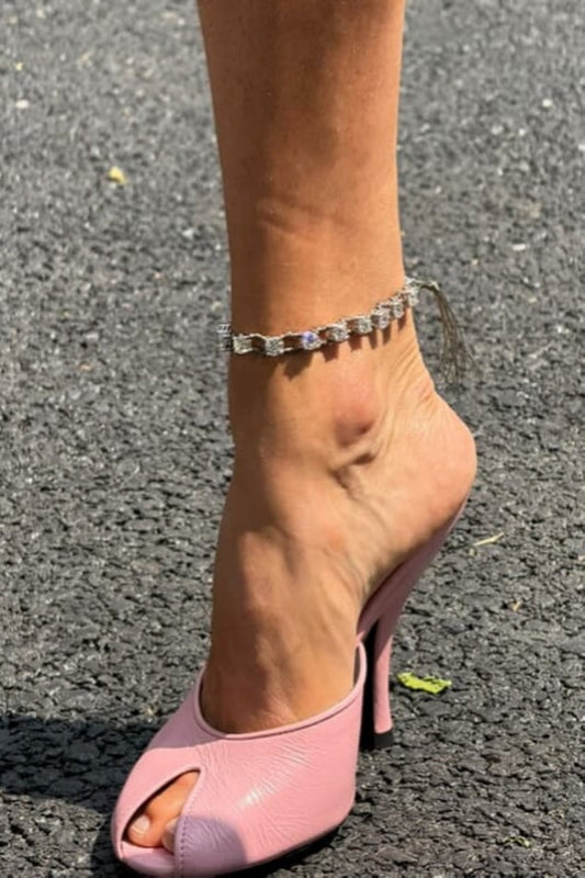 Date Mule In Pink Leather