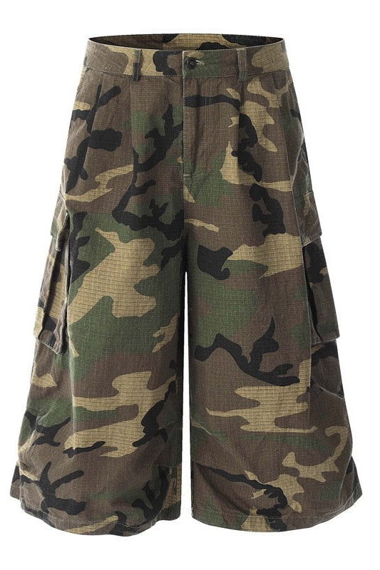American Vintage Camouflage Cargo Shorts