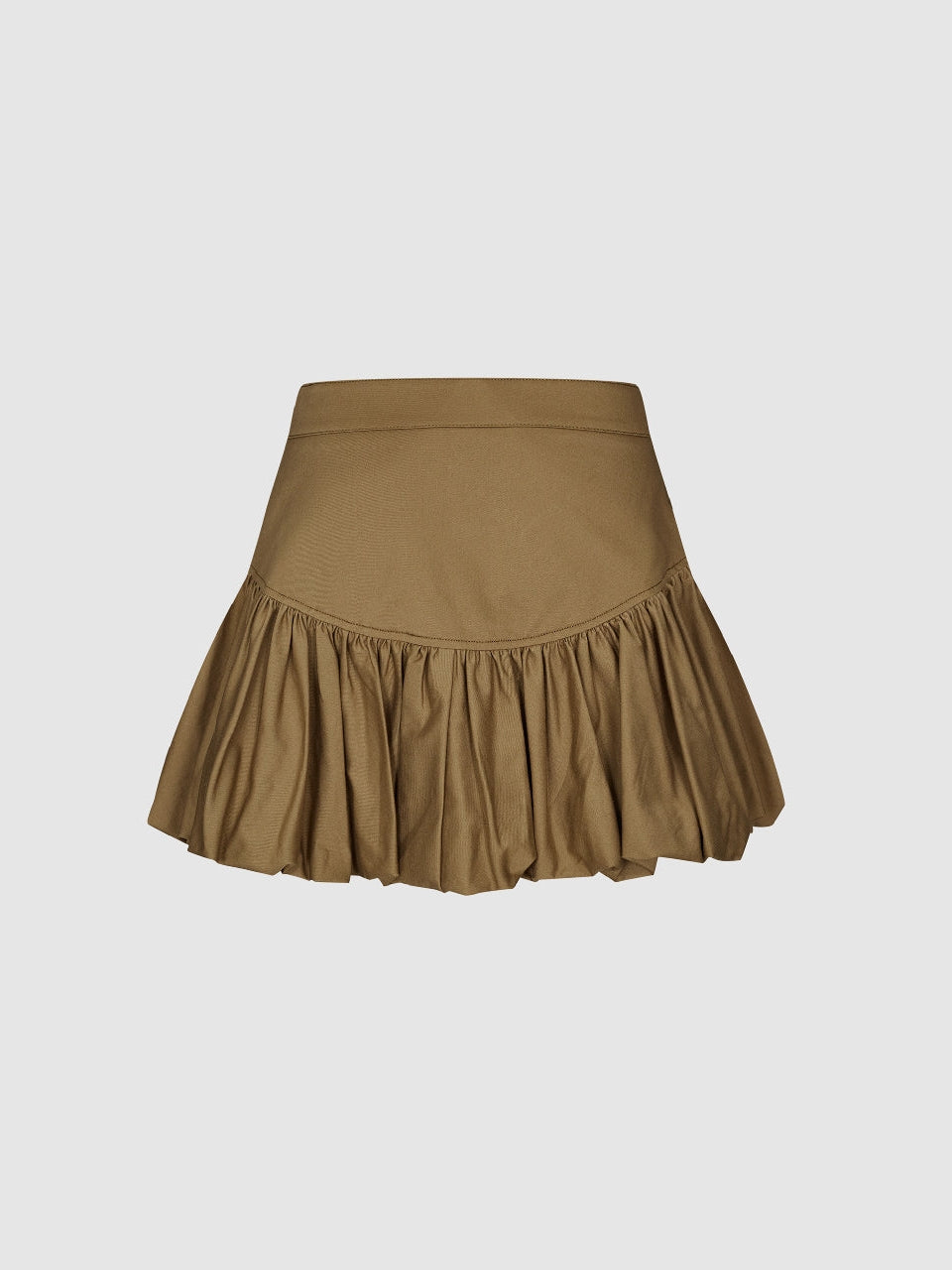 Elastic Waist Mini A-Line Skirt