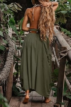Maxi Boho Skirt with Pockets