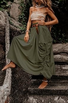 Maxi Boho Skirt with Pockets