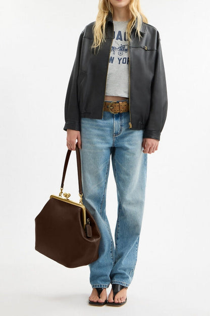 Large Kisslock Frame Bag