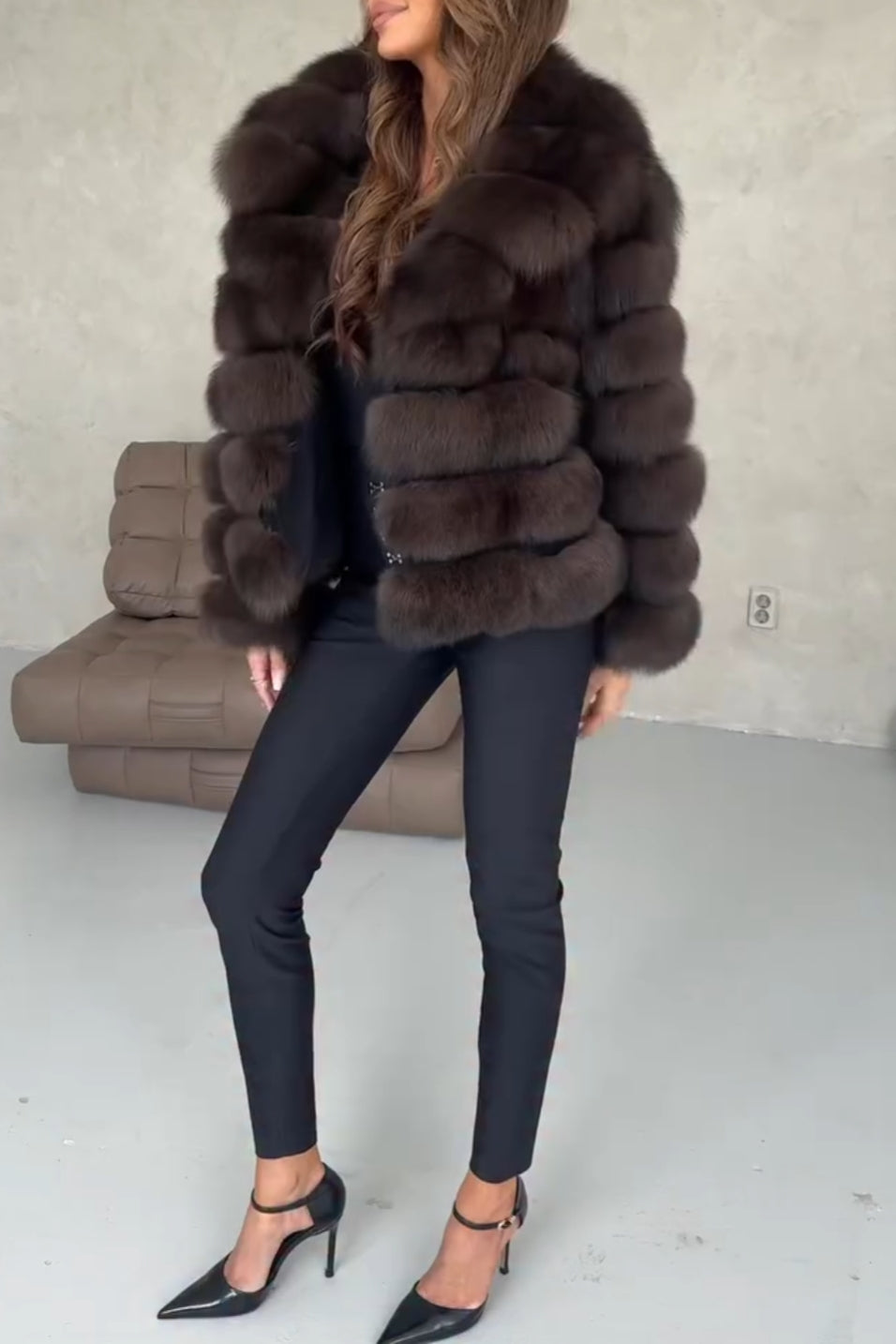 Lapel Luxury Fur Coat