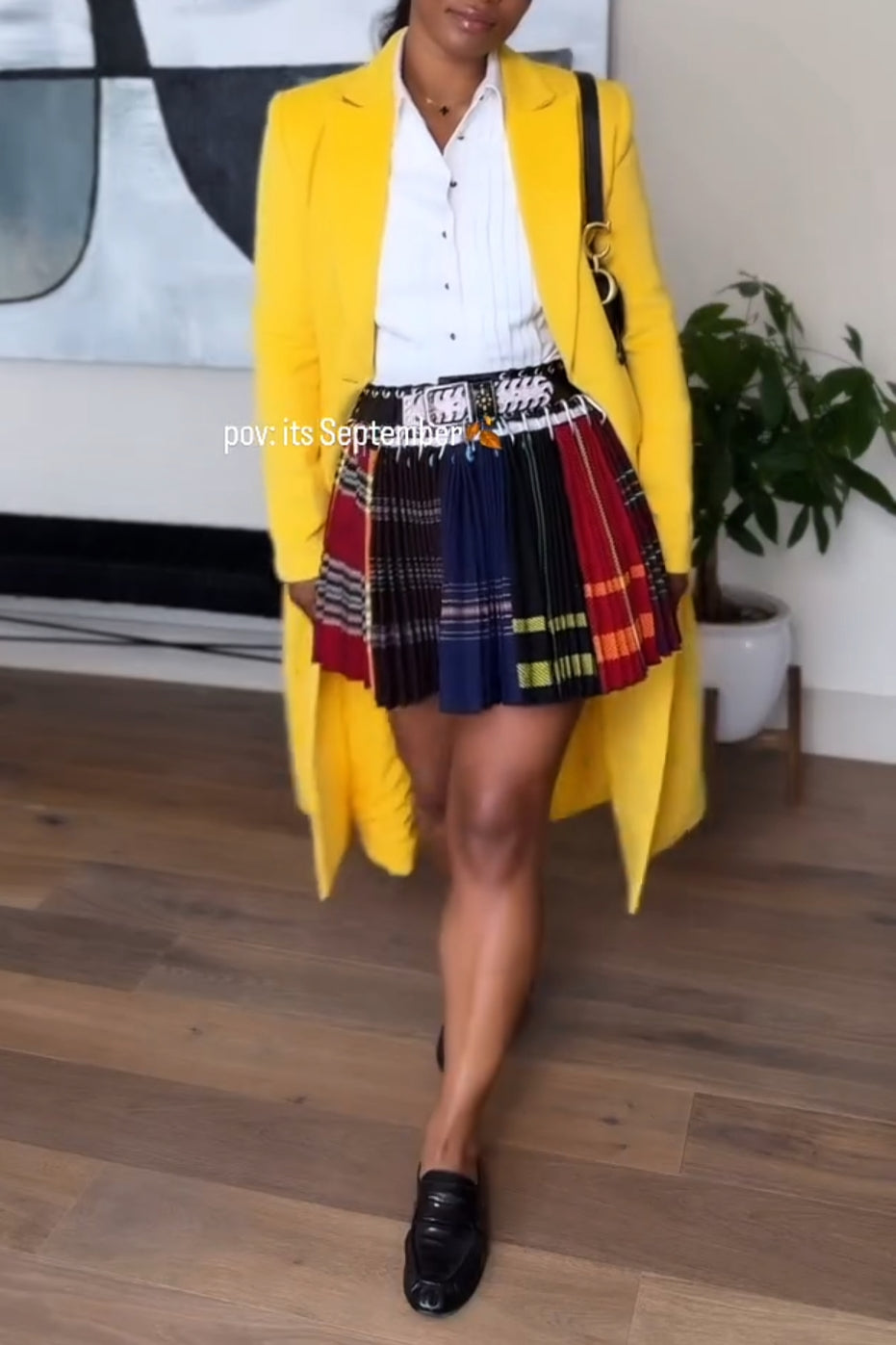 Bright Yellow Wool Coat