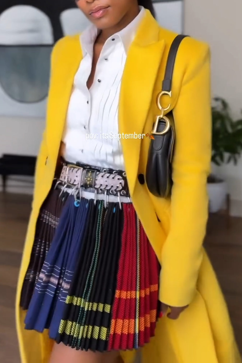 Bright Yellow Wool Coat
