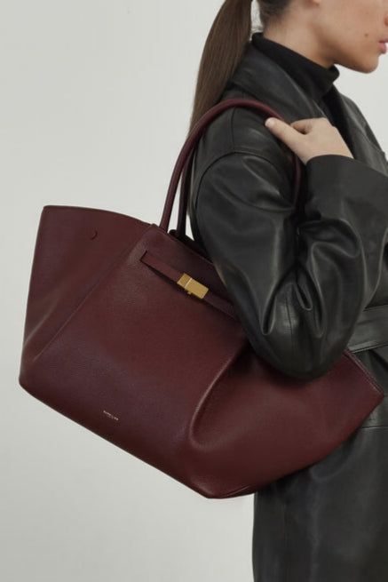 Ruched Petal-Shaped Tote Bag