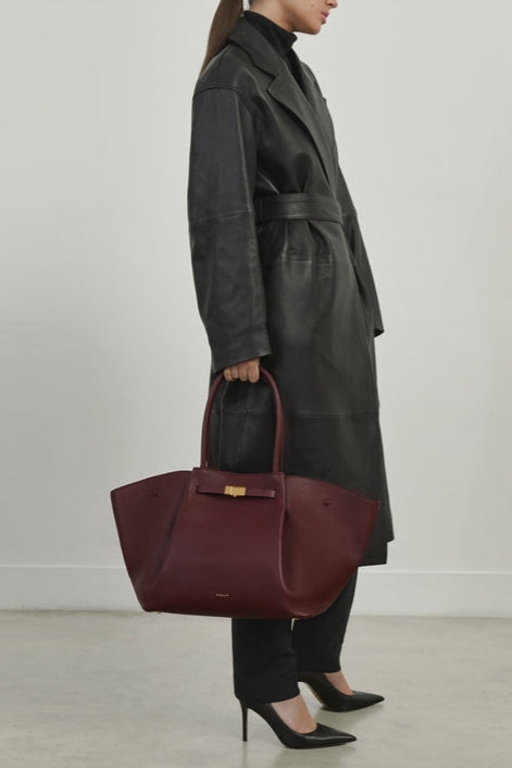 Ruched Petal-Shaped Tote Bag