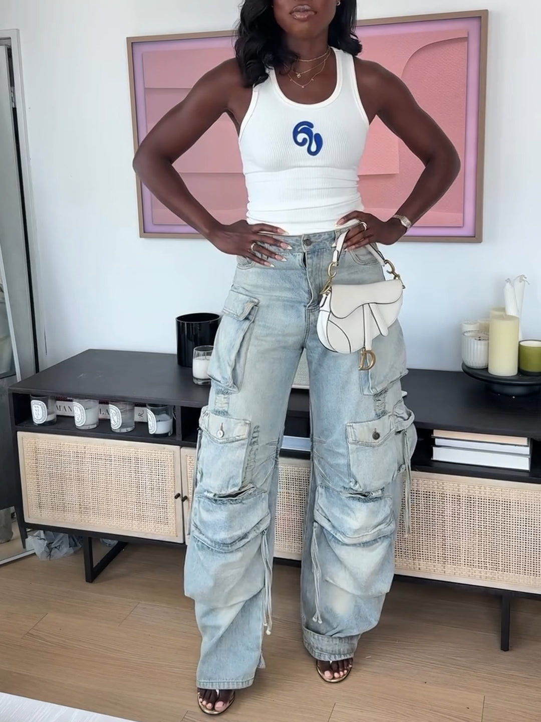 Sky Blue Multiple pockets Jeans