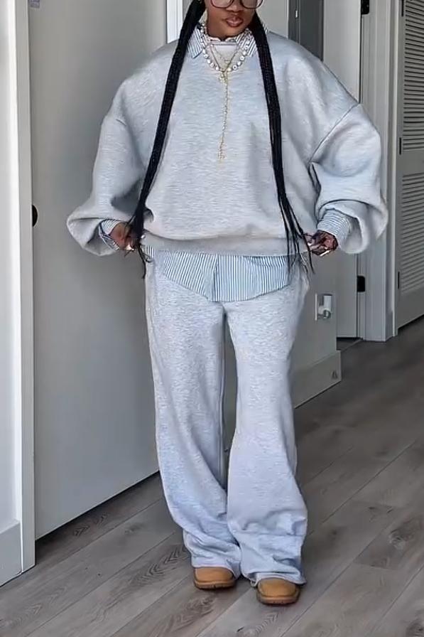 Gray Heather Heavyweight Extreme Sweatshirt & Pants Set