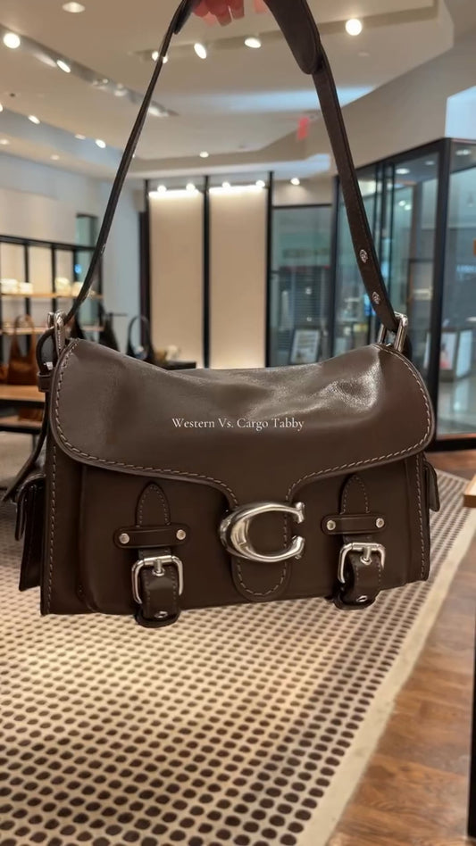 Luxury Vintage Leather Shoulder Bag with Statement Buckle