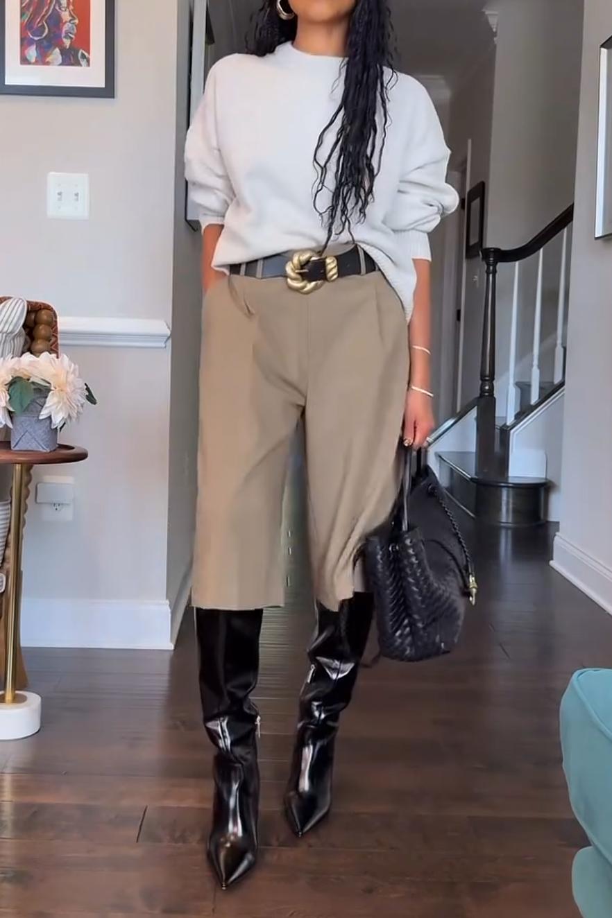 Pleated Bermuda Shorts